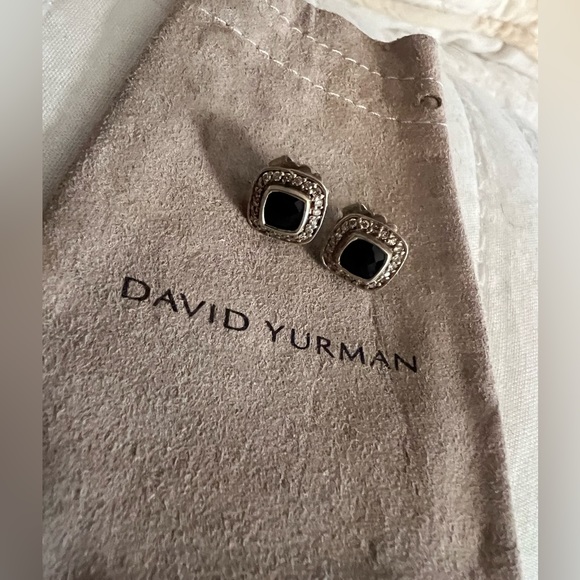 David Yurman Onyx Diamond Earrings - Picture 2 of 5